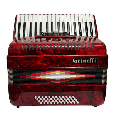 Acordeon Farinelli 34 Teclas 48 Bajos 5 Reg. Rojo, 1307r